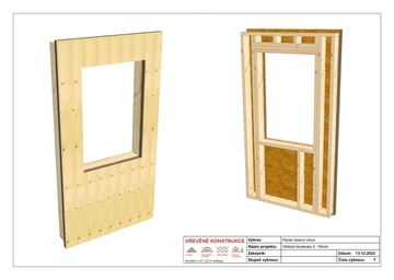 01 Panel okenní otvor - 3D